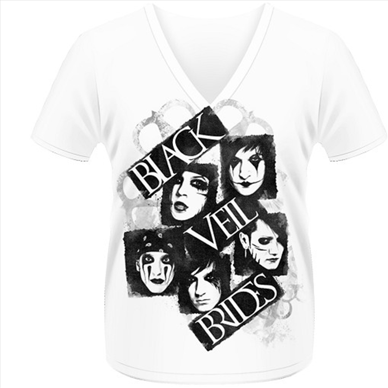 Black Veil Brides Face It V Neck Size M Tshirt/Product Detail/Shirts