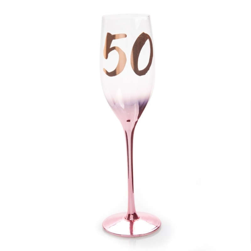 50th Birthday Blush Campagne Flute/Product Detail/Wine