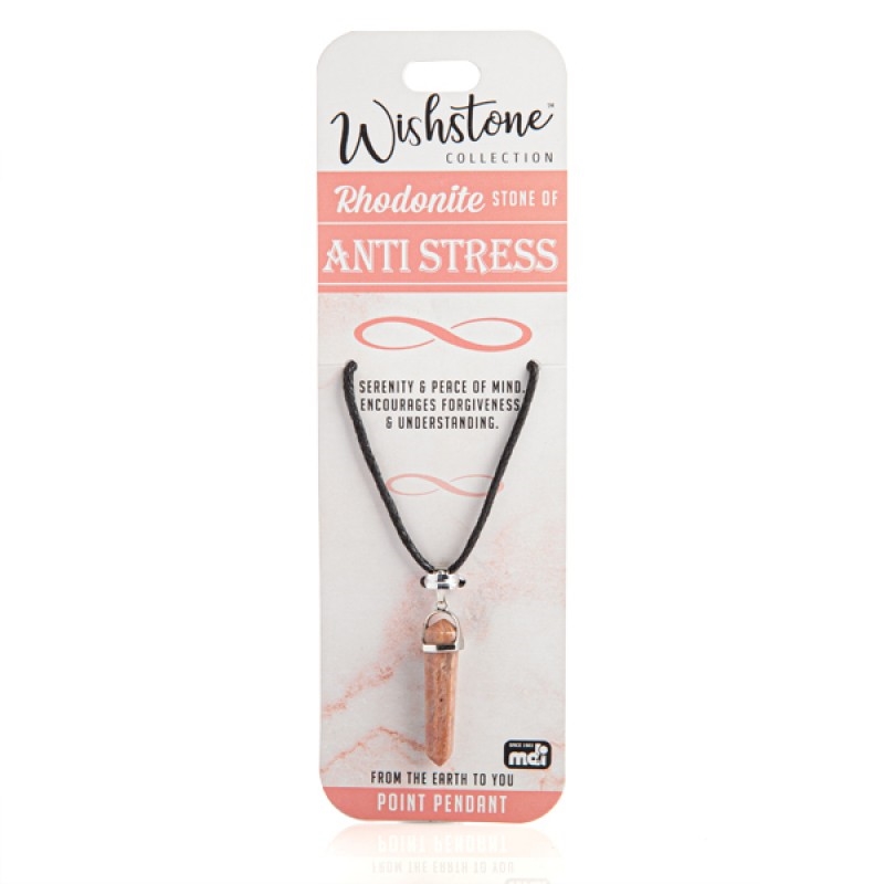 Wishstone Collection Rhodonite Point Pendant/Product Detail/Jewellery