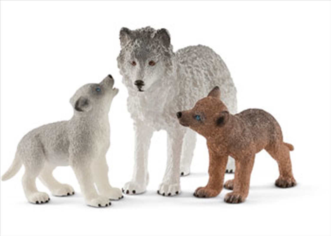 Schleich-Mother wolf with pups/Product Detail/Play Sets