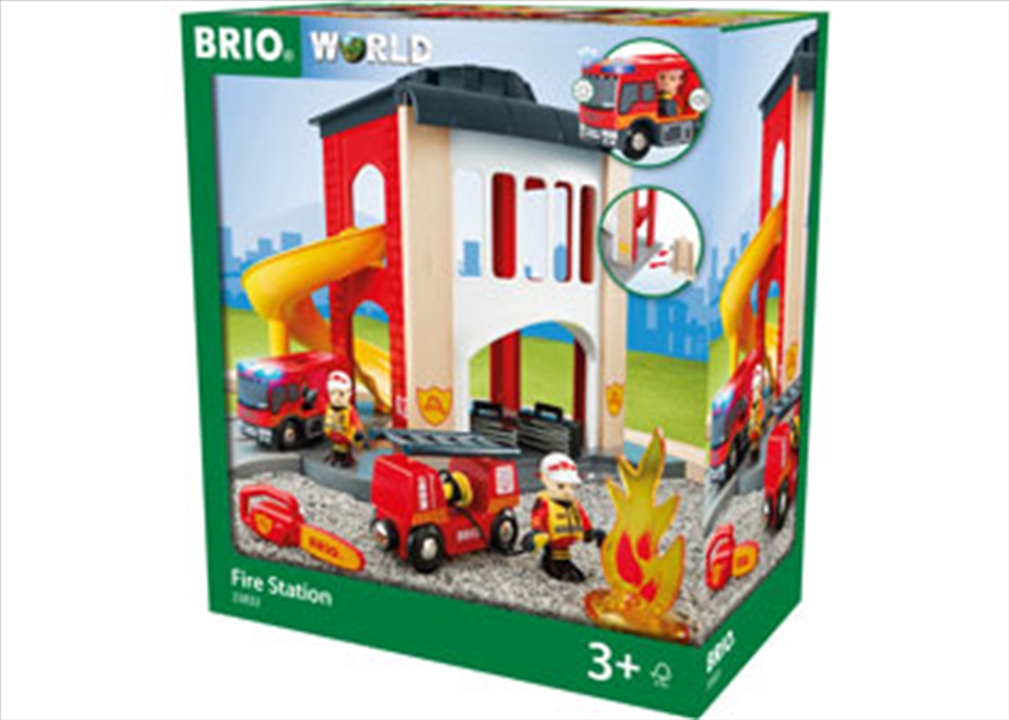 BRIO Destination - Fire Station, 12 pieces/Product Detail/Building Sets & Blocks