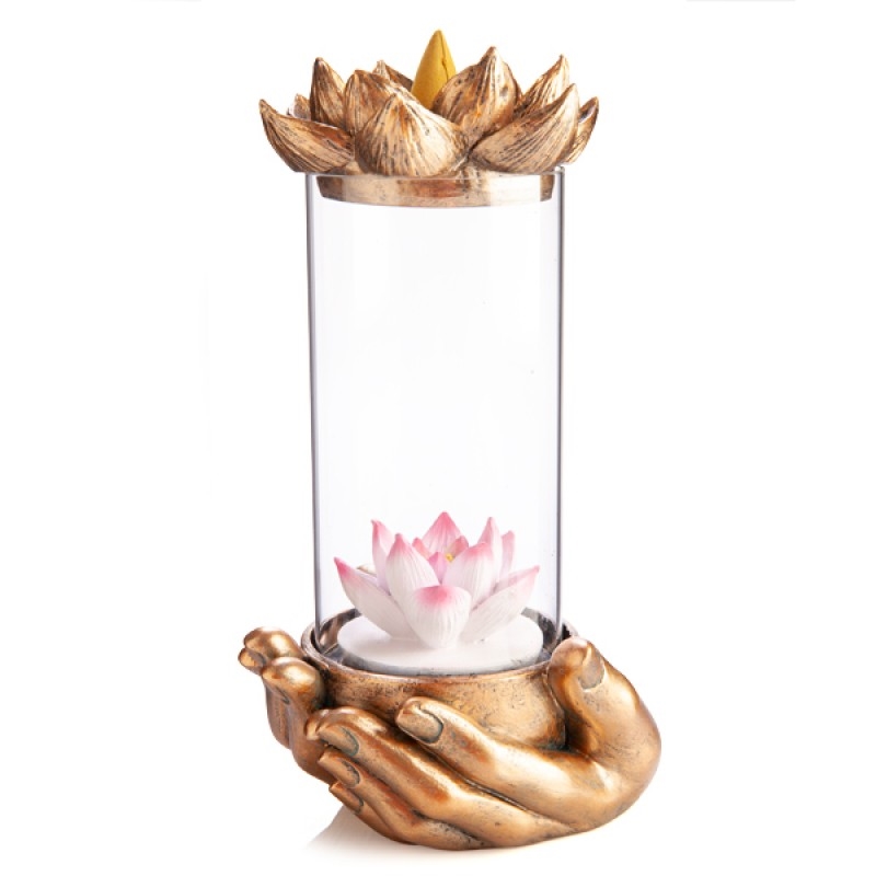 Lotus Glass Case LED Backflow Incense Burner/Product Detail/Burners and Incense