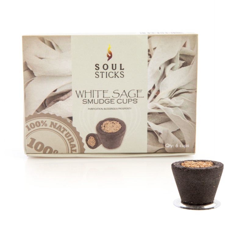 Soul Sticks White Sage Incense Cup - Set of 6/Product Detail/Burners and Incense