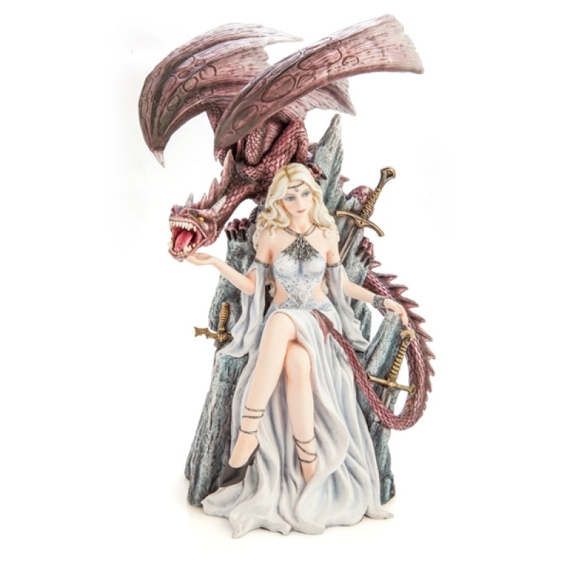 White Queen on Throne with Dragon Figurine/Product Detail/Figurines