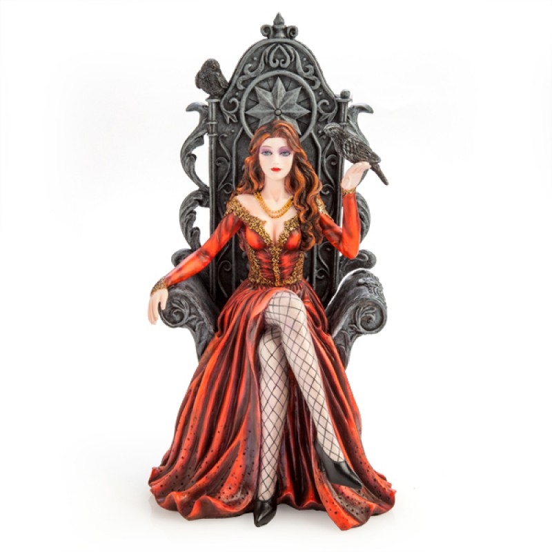 Red Queen on Throne with Raven Figurine/Product Detail/Figurines