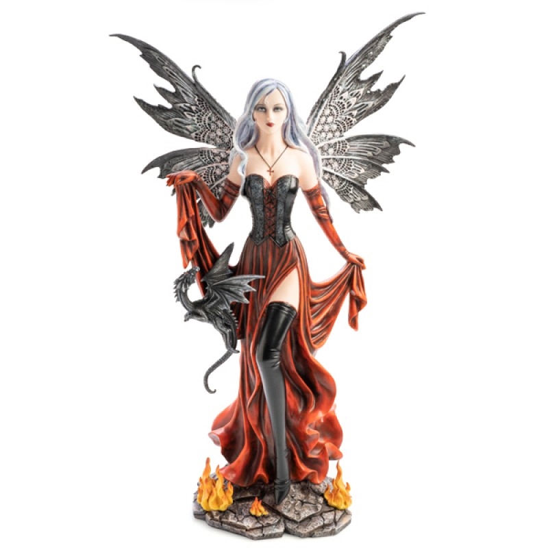 Fire Fairy with Black Dragon Figurine/Product Detail/Figurines