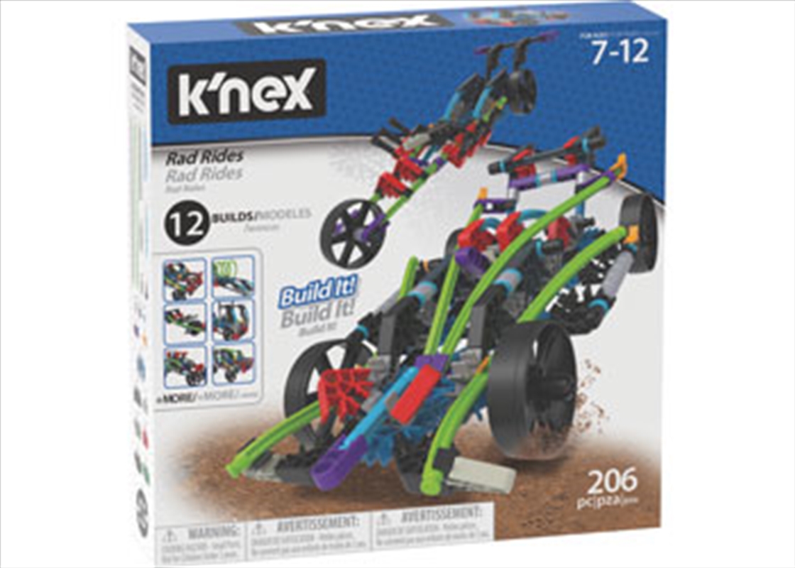 k'nex Rad Rides 206 pieces 12 builds/Product Detail/Educational