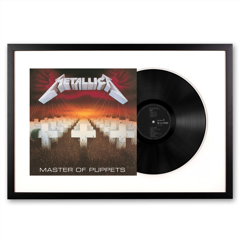 Framed Metallica Master of Puppets - Vinyl Album Art/Product Detail/Decor