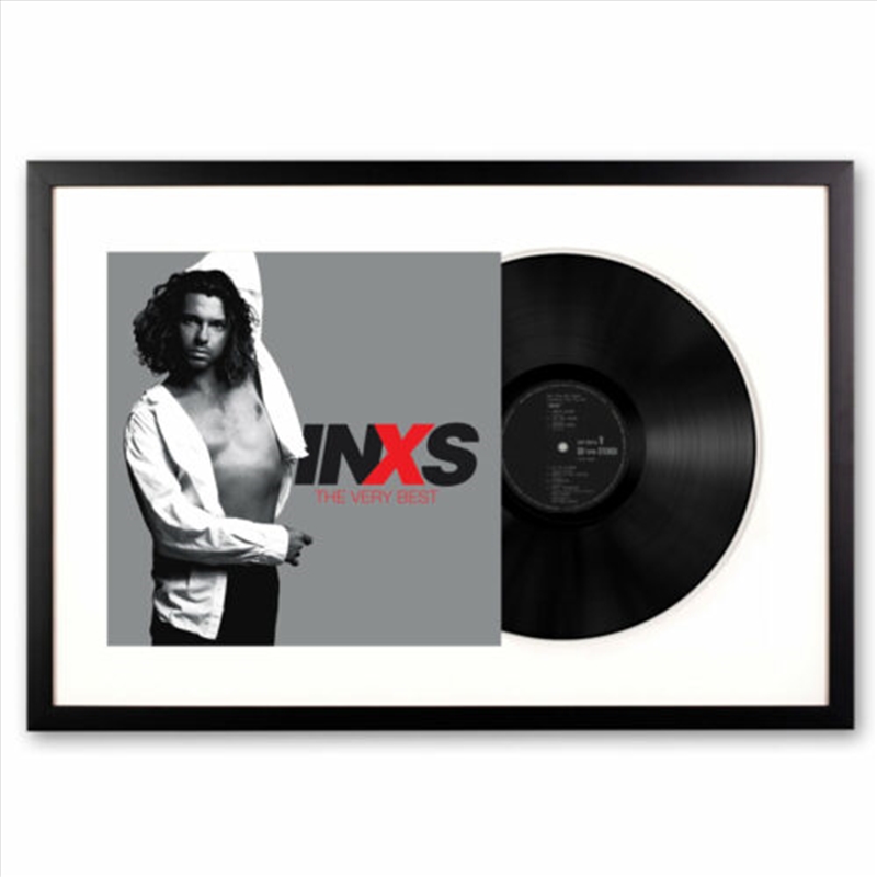 Framed INXS The Very Best Double Vinyl Album Art/Product Detail/Decor