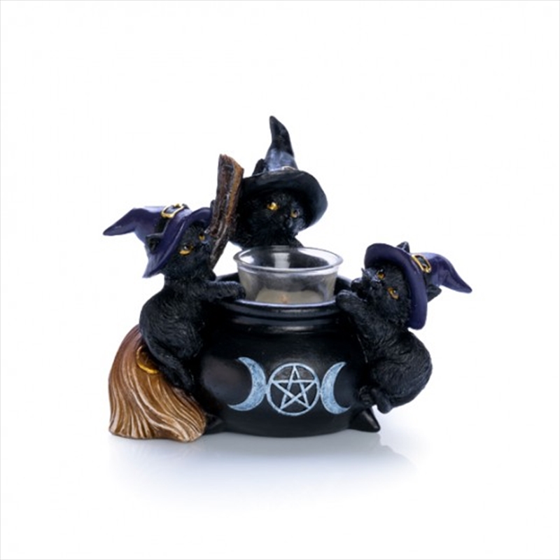 Black Cat Cauldron Tealight Holder/Product Detail/Candles