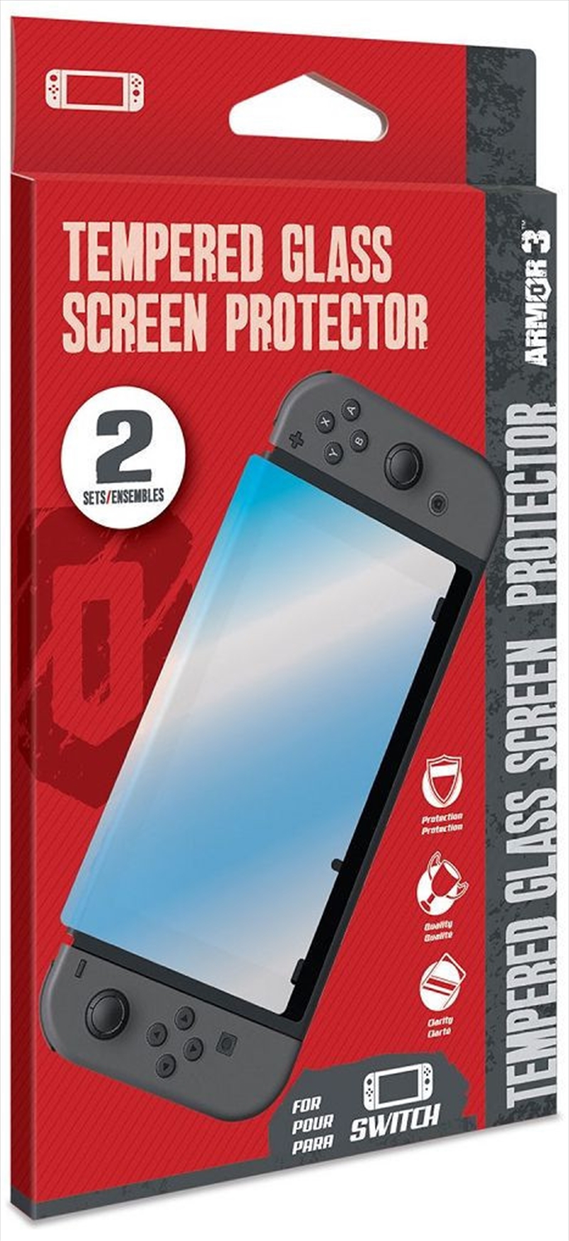 Switch Tempered Glass Screen Protector (2-Pack) - Armor3/Product Detail/Consoles & Accessories