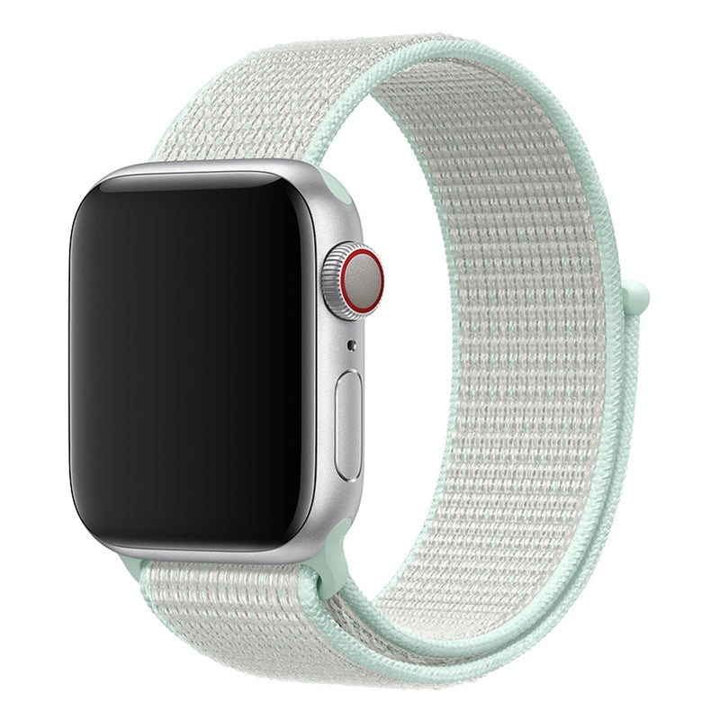 Apple Watch Velcro Replacement Band - White/Mint Blue/Product Detail/Watches