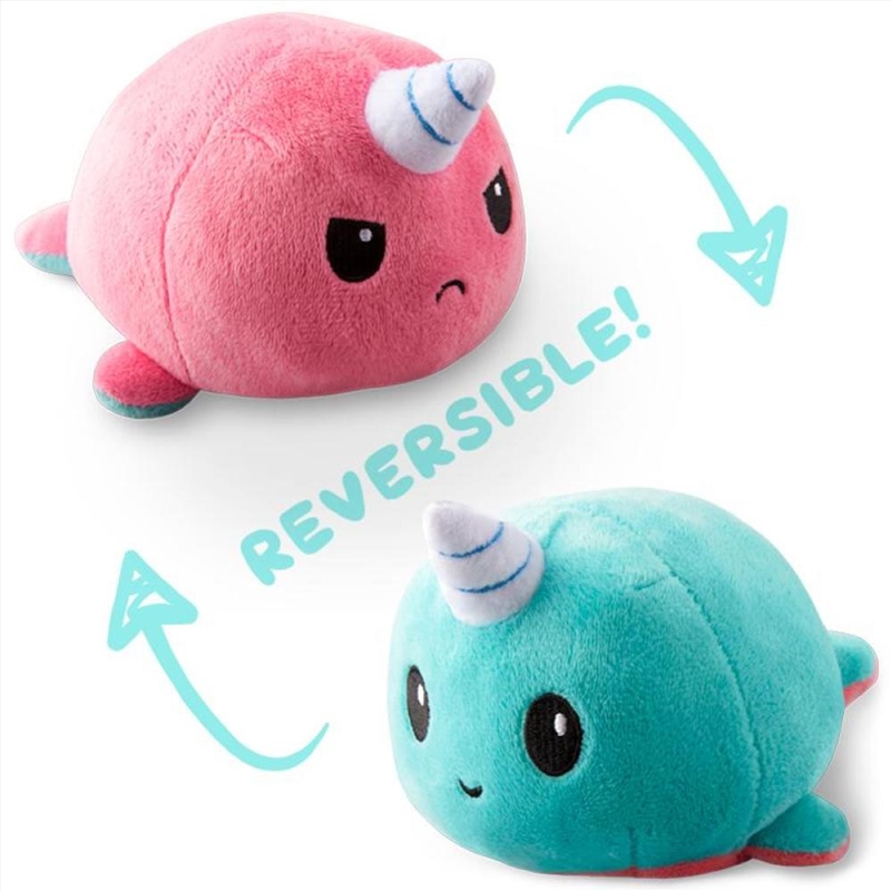 Reversible Plushie - Narwhal Light Blue/Light Pink/Product Detail/Plush Toys