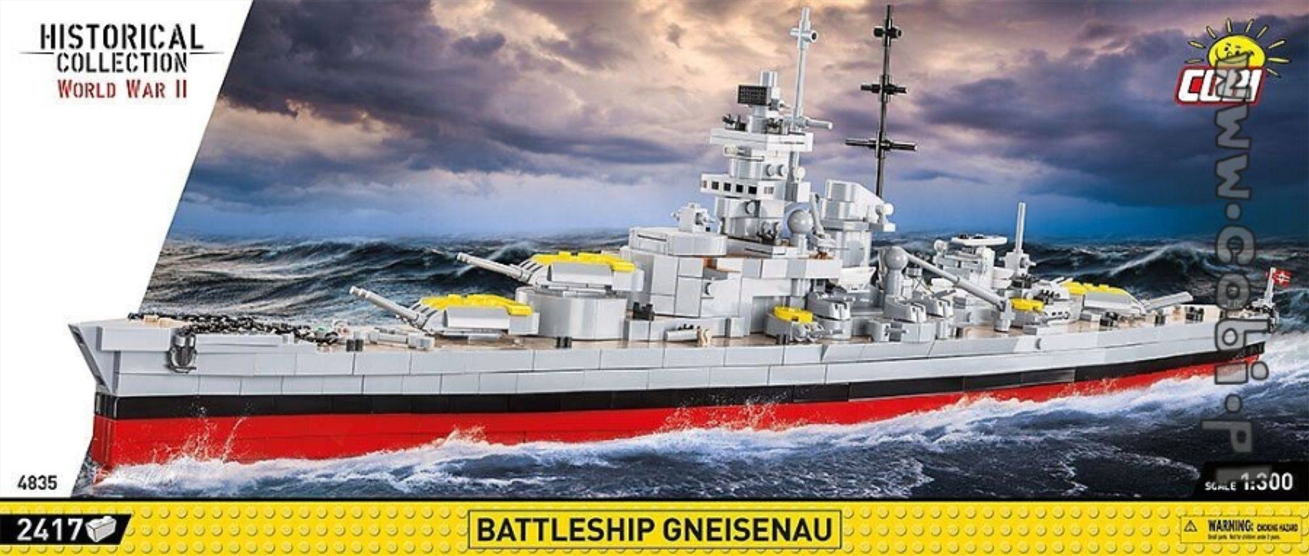 WW2 - Battleship Gneisenau 2417 pcs/Product Detail/Figurines