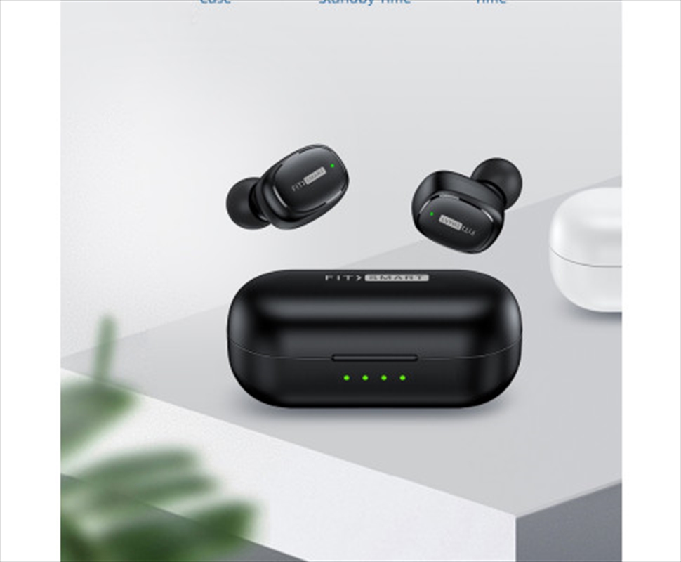 FitSmart In Ear Buds with Charging Case Portable Wireless Black/Product Detail/Headphones