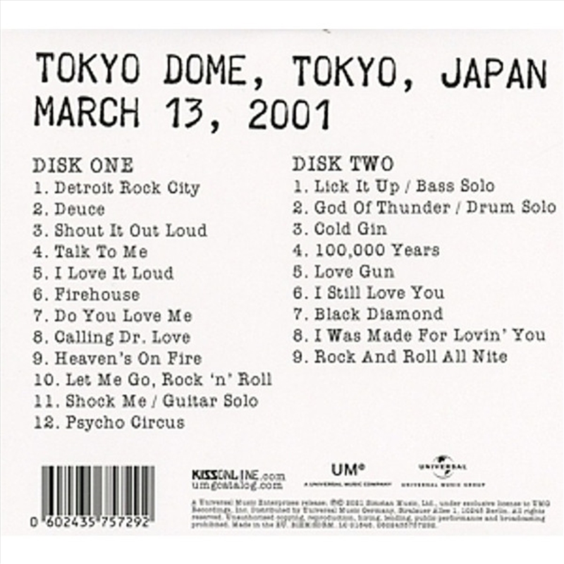 Off The Soundboard: Tokyo 2001/Product Detail/Rock/Pop