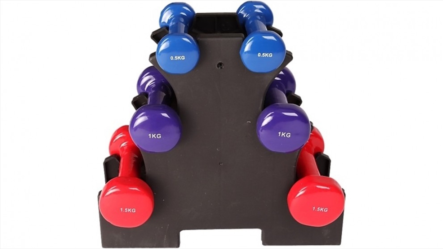 6-Piece Dumbbell Set with Rack/Product Detail/Gym Accessories