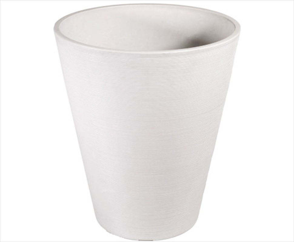 Decorative Textured Round White Planter 47cm/Product Detail/Sport & Outdoor