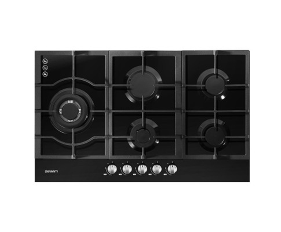 Gas Cooktop 90cm 5 Burner Black/Product Detail/Kitchenware