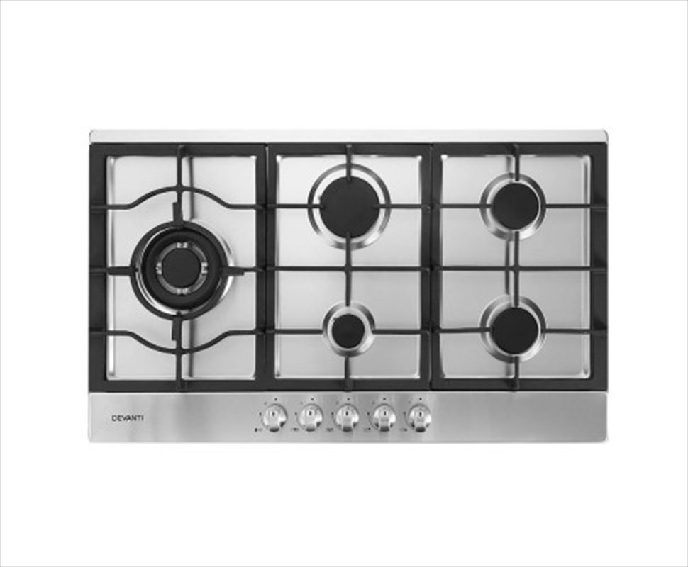 Gas Cooktop 90cm 5 Burner Silver/Product Detail/Kitchenware