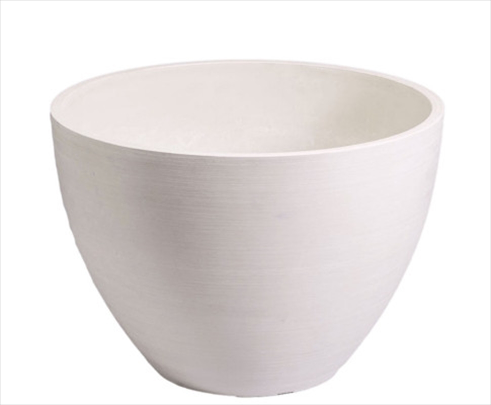 Polished Vintage White Planter Bowl 30cm/Product Detail/Sport & Outdoor