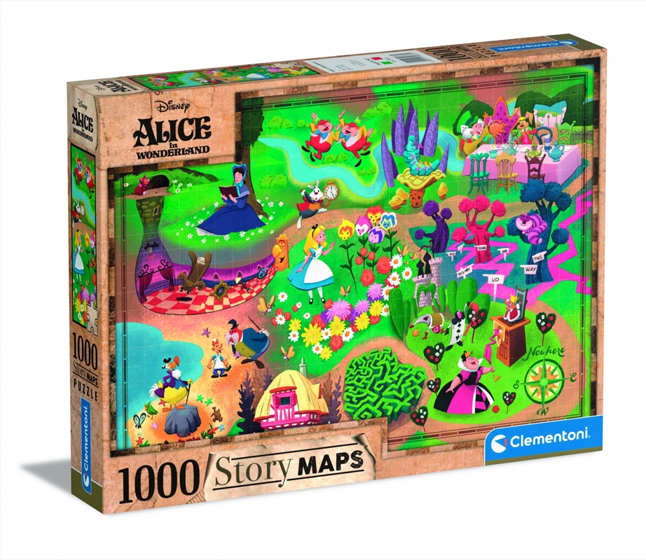 Buy Clementoni Puzzle Alice in Wonderland Story Maps 1000 pieces Online ...