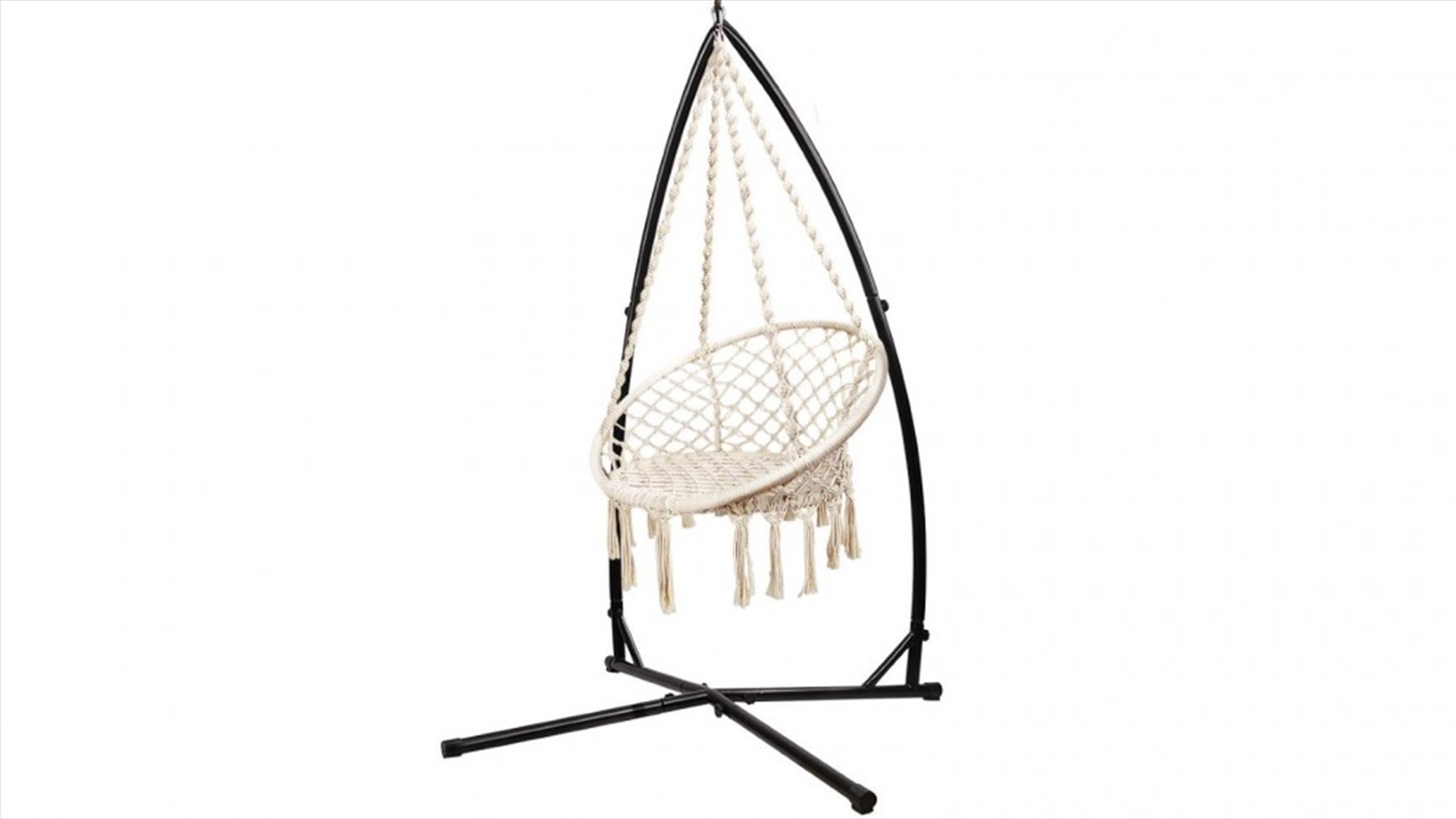 Hammock Chair With Stand 124cm Cream/Product Detail/Outdoor