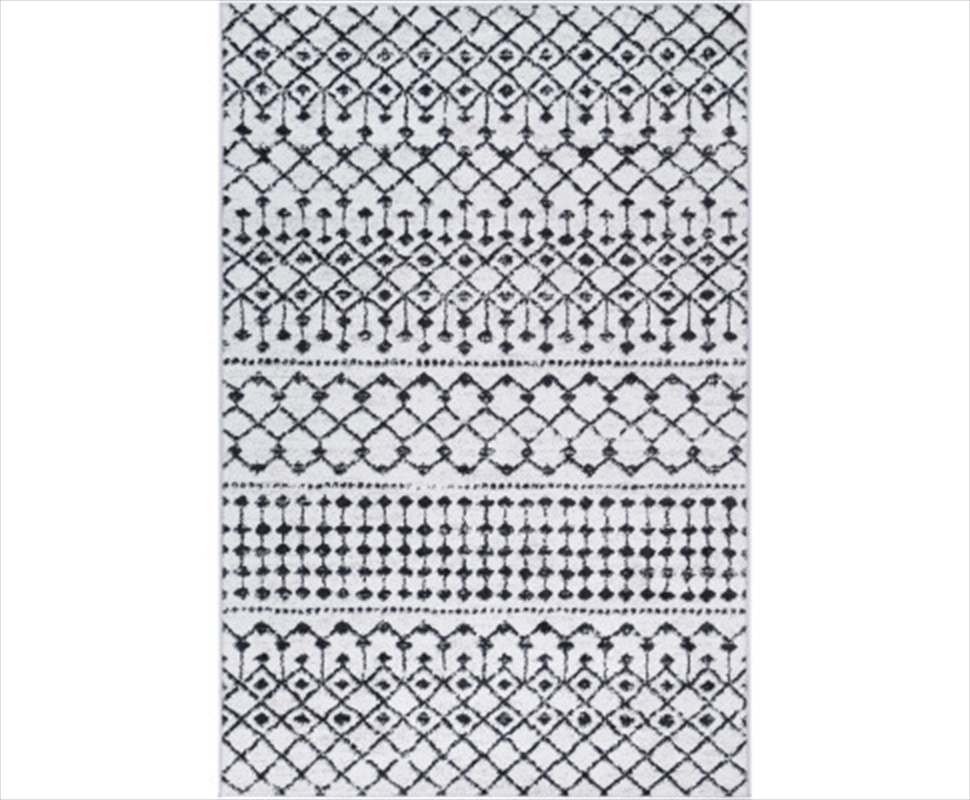 Tribal Black White Rug 200x290cm/Product Detail/Homewares