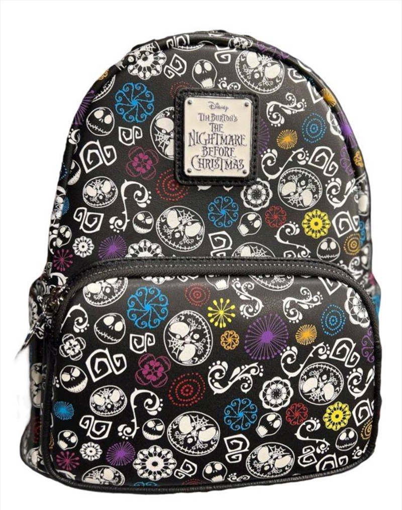 Loungefly Nightmare Before Christmas - Sugar Skull Art Print Glow US Exclusive Mini Backpack/Product Detail/Bags