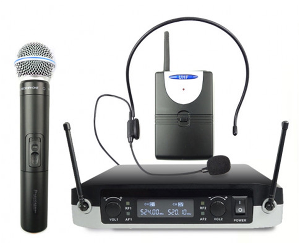 2-in-1 UHF Wireless Microphone System Handheld Headset Lapel Bodypack/Product Detail/Electronics