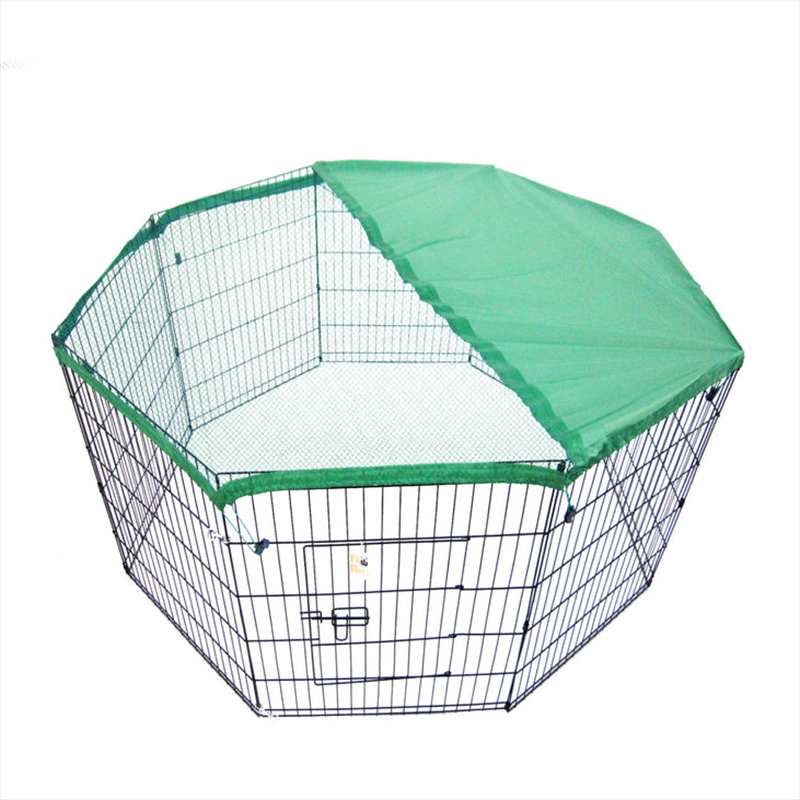 Pet Playpen 8 Panel 30in Foldable Dog Cage + Cover/Product Detail/Pet Accessories