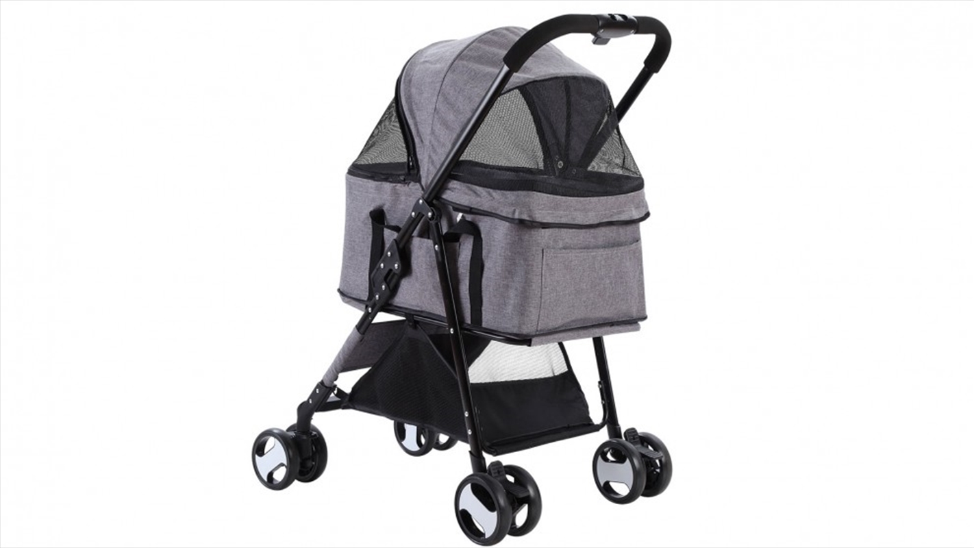 Pet Stroller 4 Wheel - Grey/Product Detail/Pet Accessories