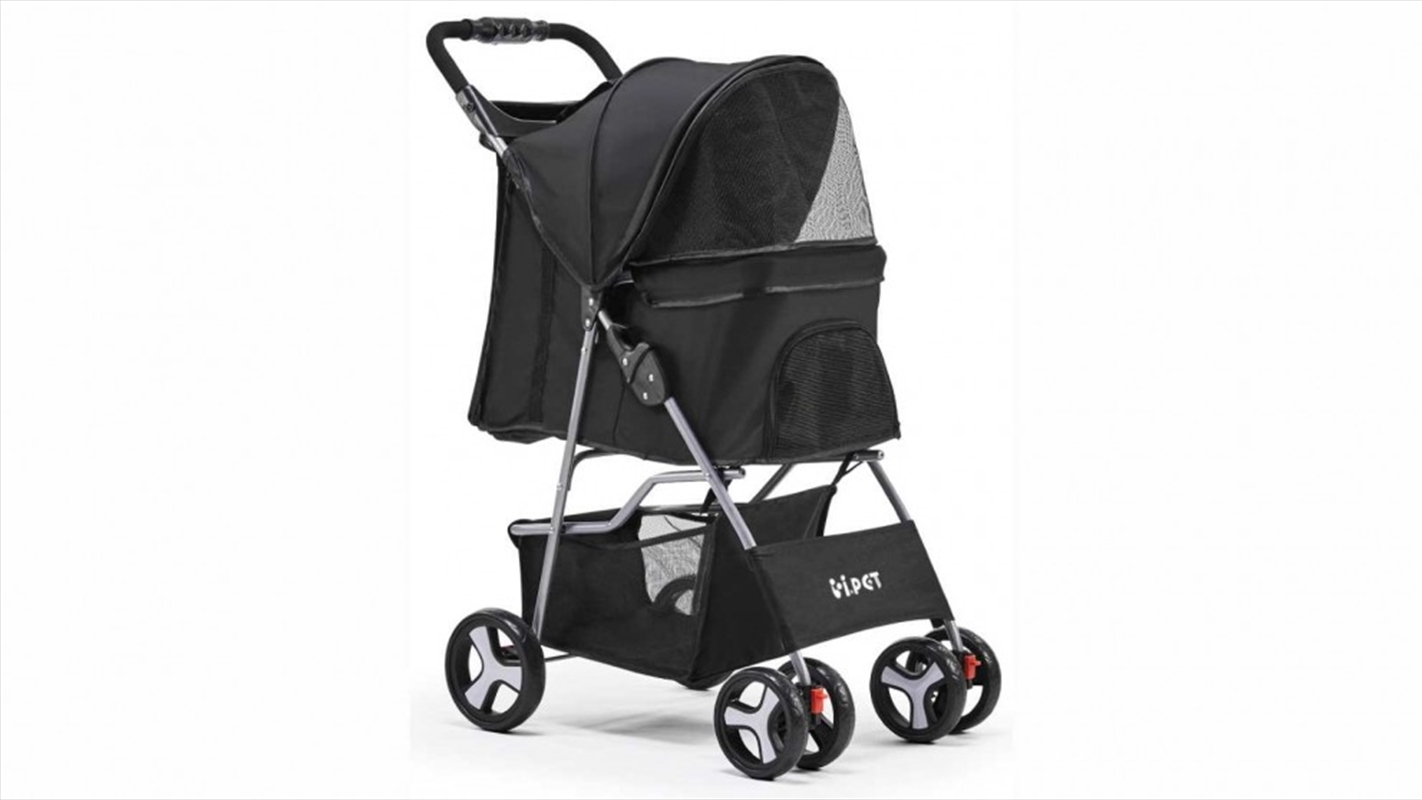 Pet Stroller 4 Wheel - Black/Product Detail/Pet Accessories