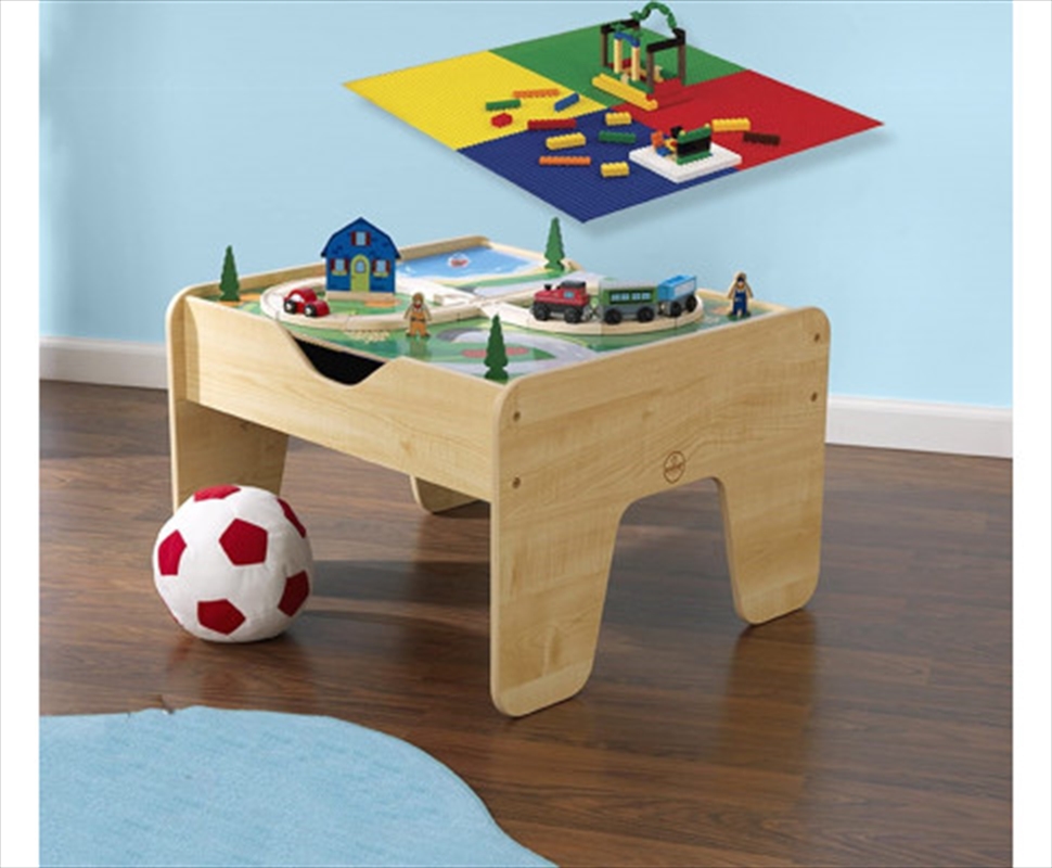 Lego Compatible 2 in 1 Activity Table for kids -Natural/Product Detail/Toys