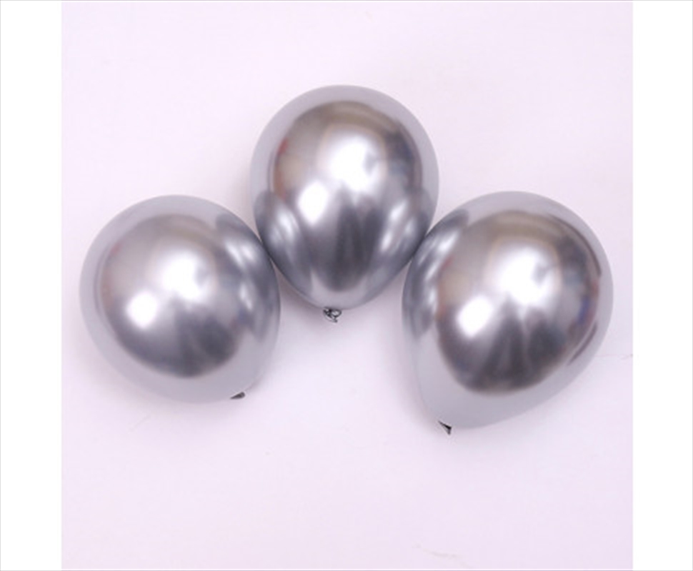 50pcs 5'' Latex - Metallic Silver/Product Detail/Party Decorations