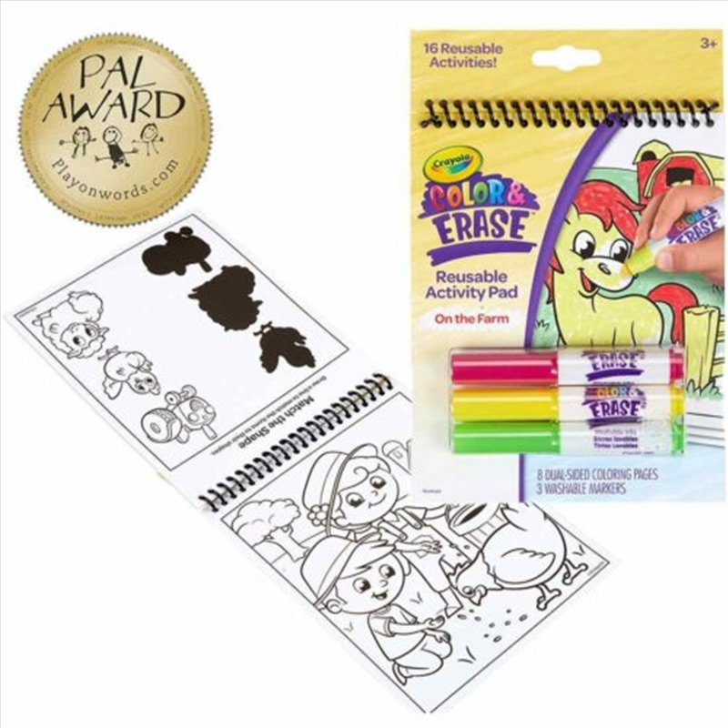 Crayola Colour And Erase On The Farm Reusable Pad/Product Detail/Arts & Craft