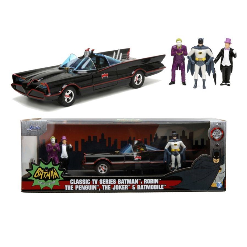 Batman (TV) - Classic Batmobile with 4 Figures 1:24 Scale Set/Product Detail/Figurines