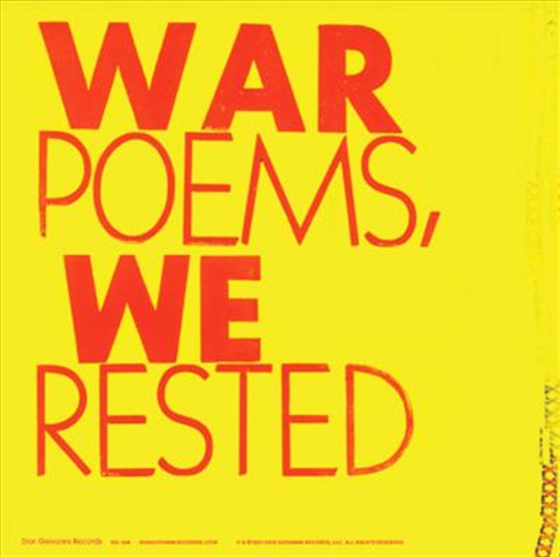 War Poems We Rested: Yellow Lp/Product Detail/Alternative