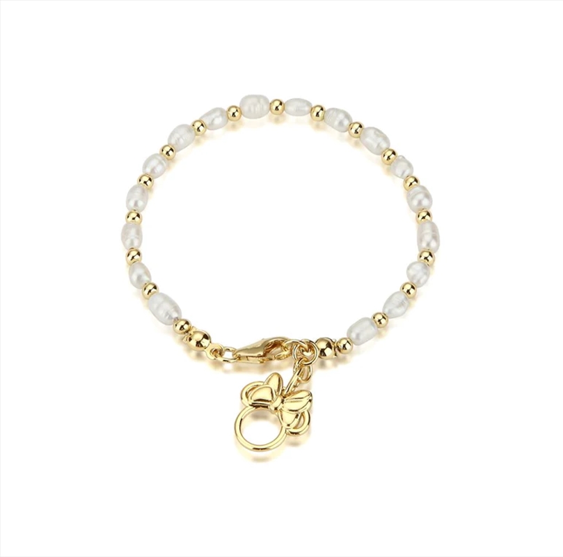 Precious Metal Minnie Mouse Pearl Bracelet - Gold/Product Detail/Jewellery