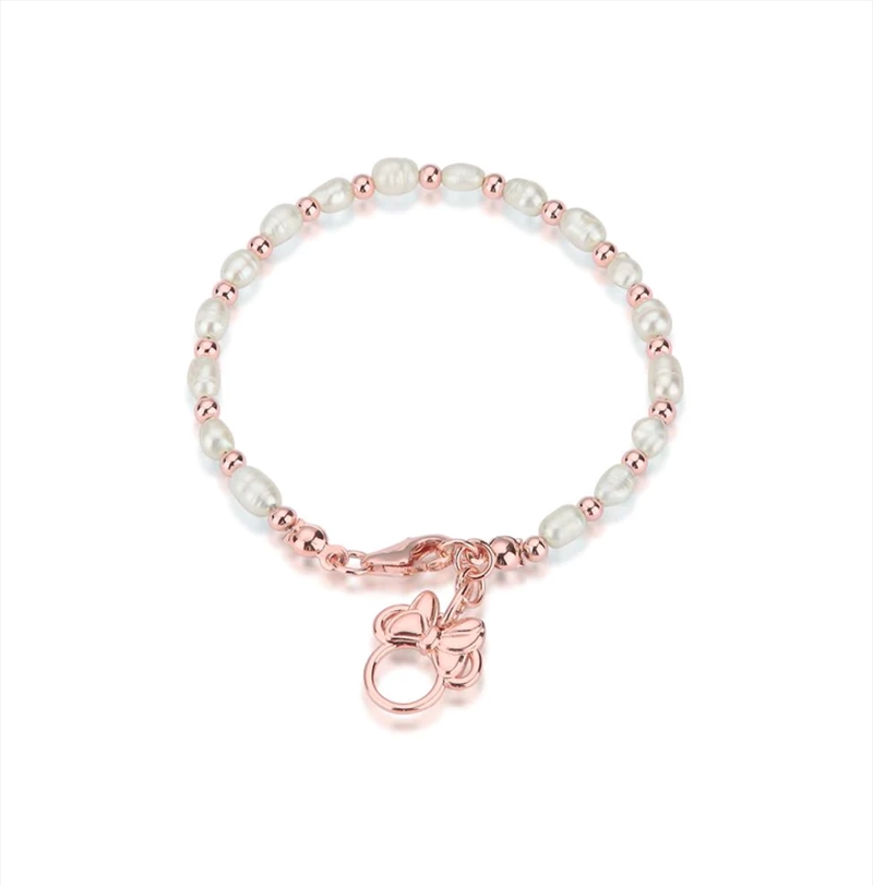 Precious Metal Minnie Mouse Pearl Bracelet - Rose Gold/Product Detail/Jewellery