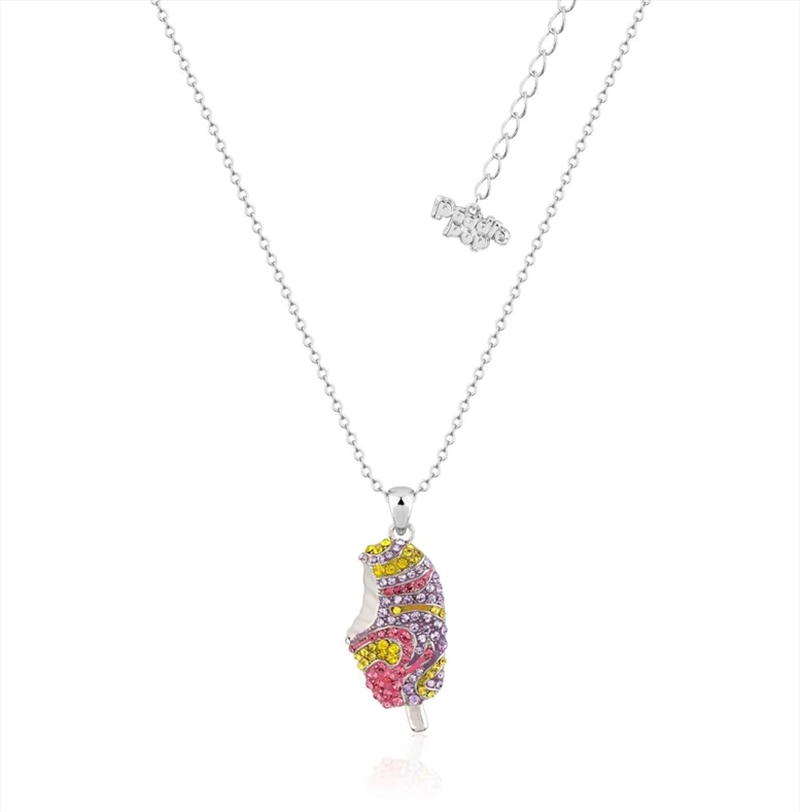 Rainbow Paddle Pop Crystal Necklace - Silver/Product Detail/Jewellery