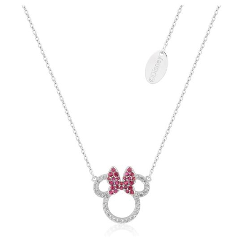 Precious Metal Minnie Mouse CZ Necklace - Silver/Product Detail/Jewellery