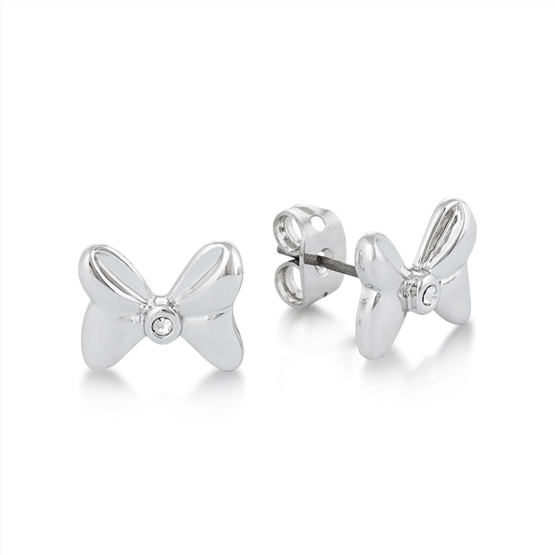 Minnie Mouse - Minnie Mouse Crystal Bow Studs Silver/Product Detail/Jewellery