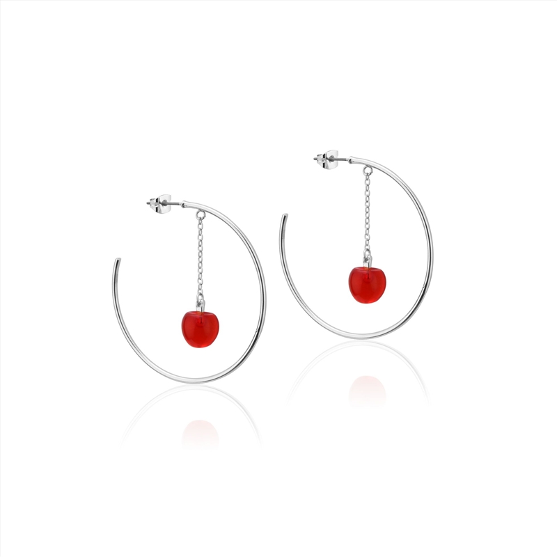 Villains Snow White Evil Queen Poison Apple Hoop Earrings - Silver/Product Detail/Jewellery