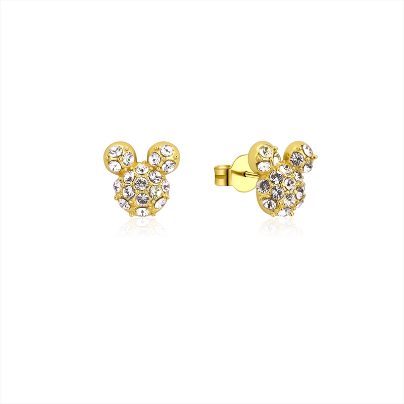 Precious Metal Mickey Mouse Crystal Stud Earrings/Product Detail/Jewellery