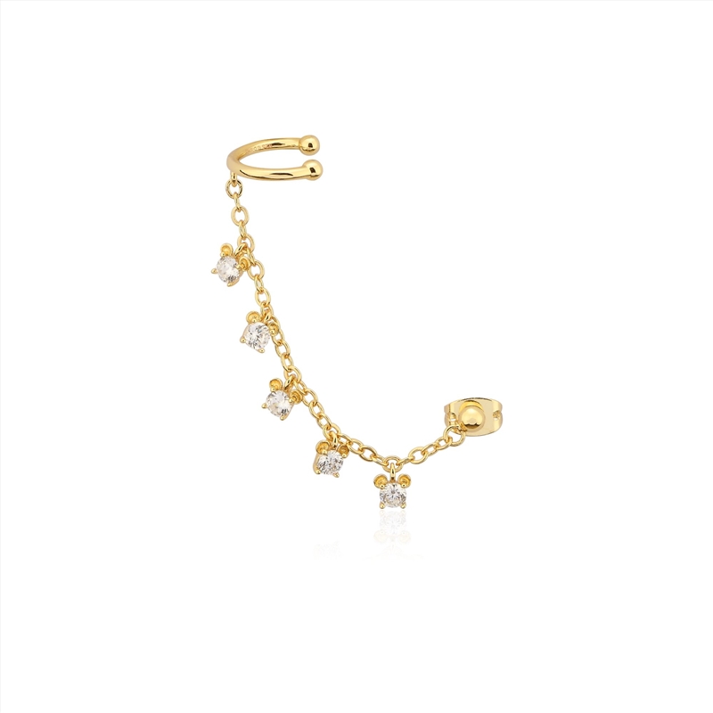 Precious Metal Mickey Mouse Ear Cuff with Chain Stud Earring/Product Detail/Jewellery