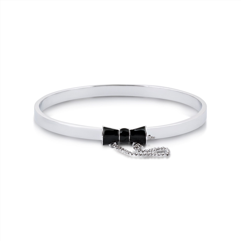 Minnie Mouse Black Bow Bangle - Silver/Product Detail/Jewellery