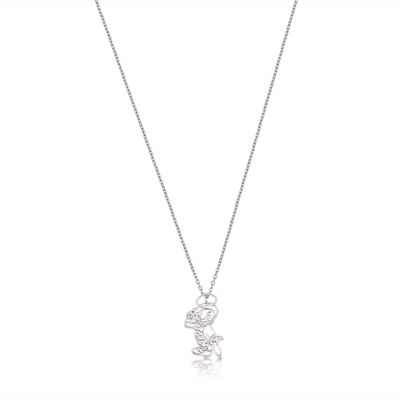 Buy Pinocchio Jiminy Cricket Outline Necklace - Silver Online | Sanity