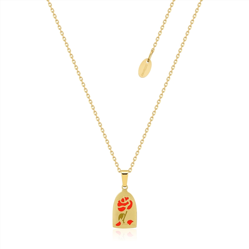 Beauty and the Beast Enchanted Rose Necklace - Gold/Product Detail/Jewellery