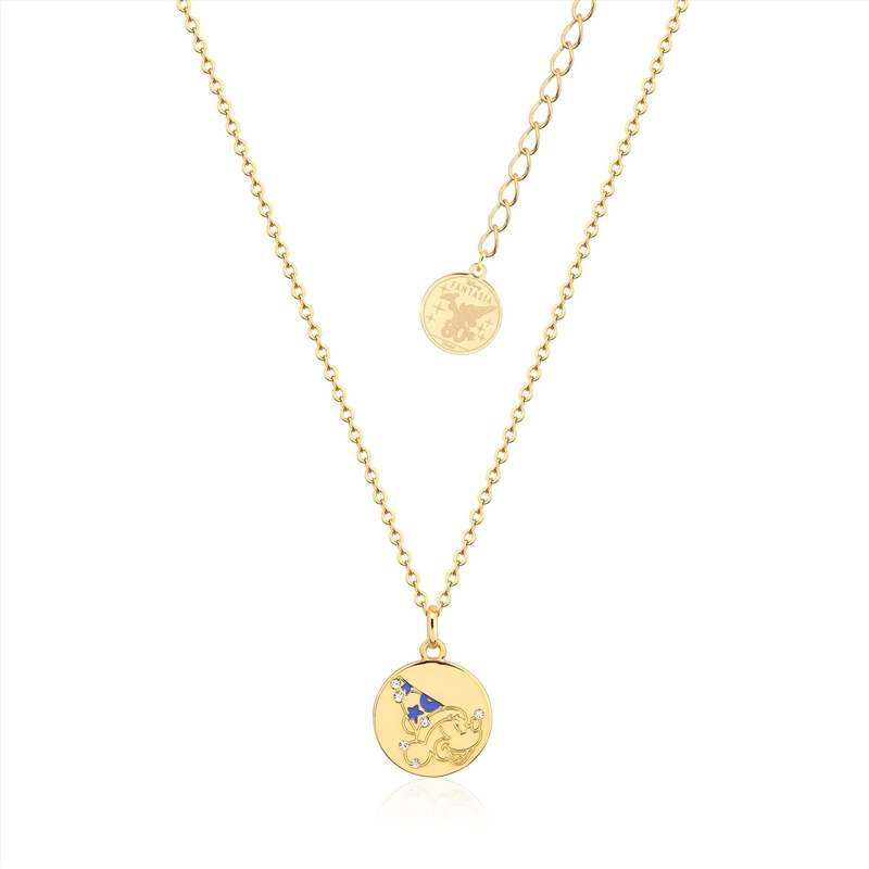Disney Fantasia Sorcerer's Apprentice Mickey Reversible Medallion Necklace - Gold/Product Detail/Jewellery